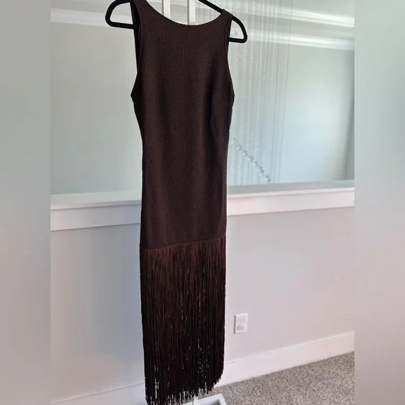 Zara Fringed Fitted Dress - Picture 15 of 15